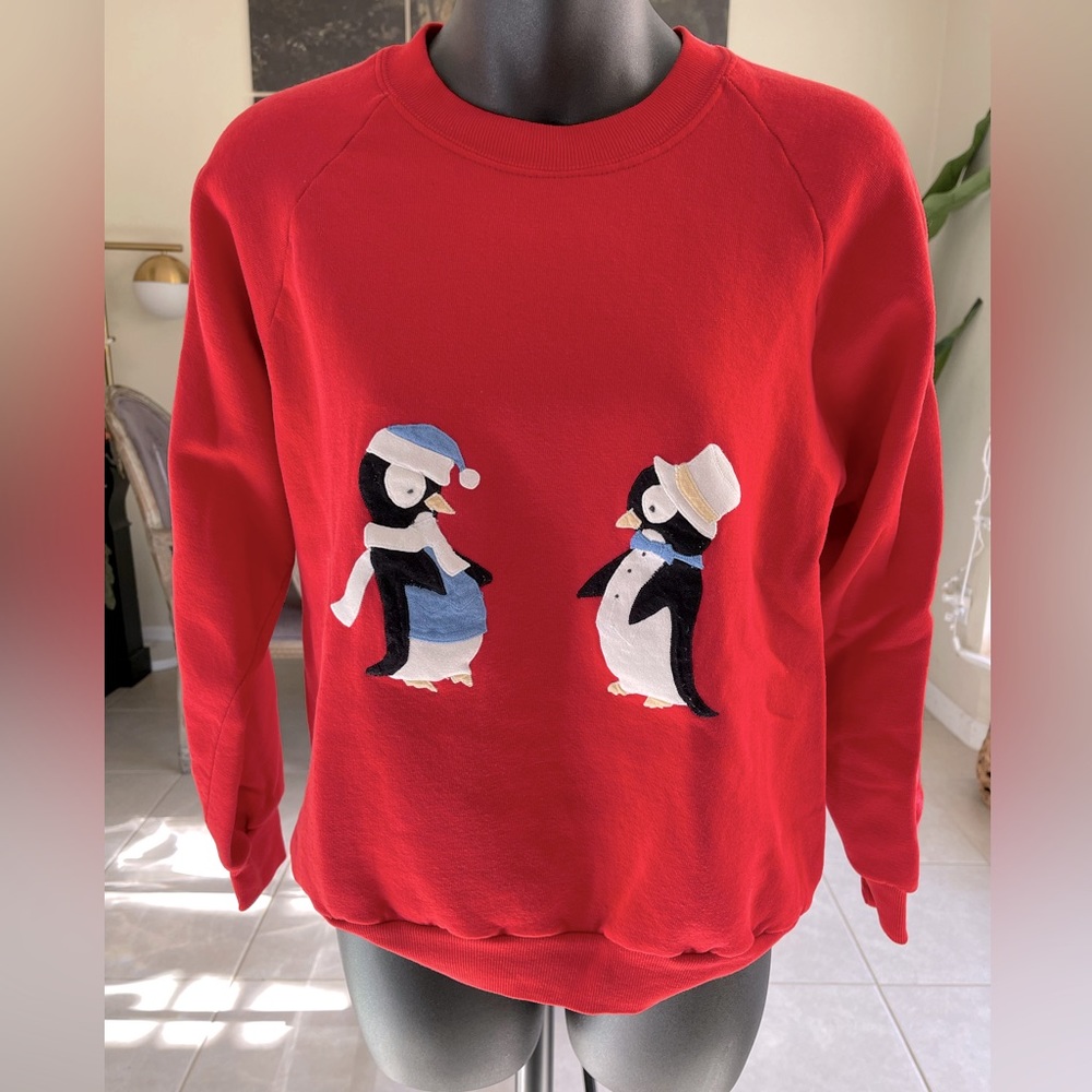 Vintage 80s Red Penguin 🐧 sweatshirt size M